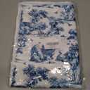 Blue and White Chinoiserie Dachshund Kitchen Towels, French Country Toile de Jouy Weiner Dog Dish Tea Towels, Dachshund Lover Gifts Decorative Hand Towel for Bathroom, 16x24 Inch Set of 3