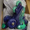 Kids Roller Skates for Beginners - ZOOBLISS Toddler Roller Skates for Boys and Girls Ages 3-7 with Light-Up Wheels & 4 Adjustable Sizes, Tri-Wheel Training Skates for Kids - Small US Kids' sizes 11.5 to 13.5