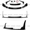 Front Lip Compatible with BMW F80 M3 / F82 F83 M4, Gloss Black Bumper Air Dam Lower Chin Spoiler Splitter, Protection Body - WheelX