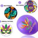 Totelux Mardi Gras Balloons 12’’ Carnival Mask Balloons Green Brown Gold Balloons Set for Mardi Gras Masquerade Rave Party Decorations Supplies 16Pcs