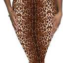 Women's Two Piece Skirt Set - Summer Casual Midi Long Bodycon Pencil Skirts and Crop Tank Tops Club Rave Outfits (Medium, Cheetah Brown)