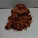 Linfairy Long Wavy Auburn Copper Wig Big Bouffant Beehive Wigs for Women fits 50s 80s Costume (Auburn Copper)