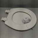 Bemis 500EC Durable Wood Toilet Seat with Easy Clean Hinges, Made in USA, Round, Biscuit