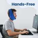 LotFancy Face Ice Pack Wrap for TMJ, Wisdom Teeth, with 4 Reusable Hot Cold Therapy Gel Packs, Pain Relief for Head, Oral and Facial Surgery, Dental Implants, Blue