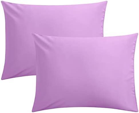 FLXXIE Microfiber Pillow Cases Standard Size, Soft Pillowcases with Envelope Closure, Wrinkle, Stain Resistant Pillow Covers, 20x26, Lavender