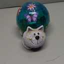 Afirst Garden Cat Statue Outdoor Decor - Resin Outdoor Figurine Glass Solar Lights Indoor Outdoor Decorations Patio Lawn Yard Art Ornaments