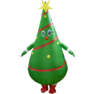 Inflatable Christmas Tree Costume - Blow Up Christmas Cosplay Party Halloween Costume - Festive Suit