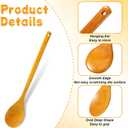2 x Long Wooden Spoon, Wooden Spoons for Cooking, 15.7 Inch Wood Mixing Spoon Simple Long Handle Wood Spoons for Home Kitchen Restaurant Stirring Cooking Serving Mixing Supplies