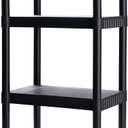 Plano 4-Shelf Plastic Storage Shelves, 48” x 23” x 14”, 200lb Capacity, Pantry, Office, Closet and Garage Shelves, Easy to Assemble, Durable Plastic Shelving Unit