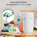 Rongta Bluetooth Label Maker Machine with Tape, Portable Mini Label Printer Wireless Thermal Handheld Sticker Makers Mini Label Makers with Multiple Templates for Organizing Office Home School(White)