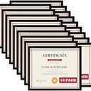 Giftgarden 8.5x11 Picture Frame Set of 18, Multi 8.5 by 11 Certificate Frames Bulk for Award Diploma Document office Wall or Tabletop Display, Black