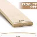 Threehoney 12 Pack Wooden Bed Slats Replacement 39.3" L x 2.08" W x 0.33" H Arc Solid Wood Mattress Support for Bed Frame Sofa Foundation Platform Repair, Easy Assembly No Tool Required(Wooden)