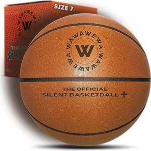 The Official Silent Basketball  Indoor Basketball for Quiet Dribbling  Grooved Airless Indoor Training PU Foam Basket Ball  Real Feel Silent Play for All Ages (Size 7)
