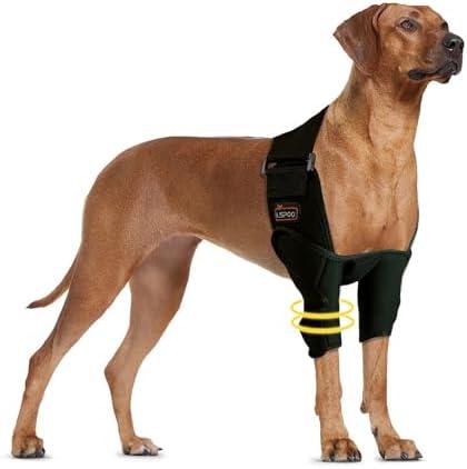 LISPOO Dog Elbow Brace Protector Pads Provides Elbow Support and Protection, Dog Elbow Dysplasia Brace for Elbow Hygroma, Arthritis,Dysplasia,Elbow Calluses,Shoulder Dislocation, Elbow Brace(XXL)