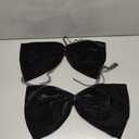 Suncalla 2pcs Extra Large Christmas Tree Topper Bows, 49 x 19 inches Tree Toppers Bows Christmas Decorations Wreath for Home Wedding Party Holiday Decor Supplies(Black,Velet)