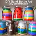 0.85LB Coffee Adult Sand Art for Bottles, Art Sand Assortment Decorating Adhesive Sand Art Pictures, Fine Sand for DIY Sand Painting, Colored Sand Arts for Wedding Decoration