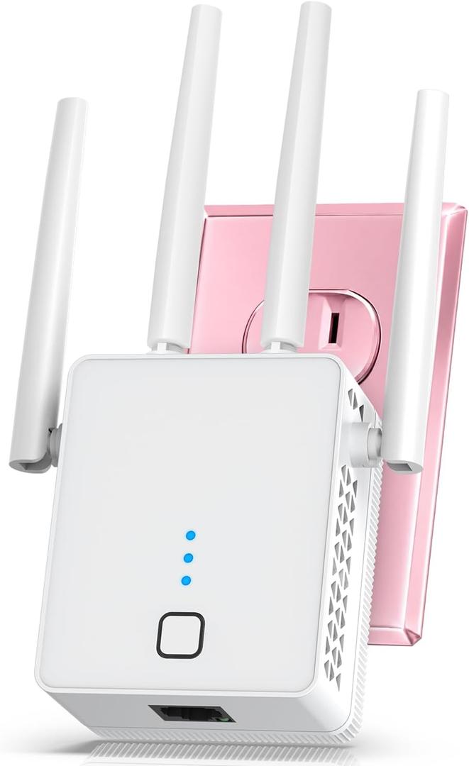 New WiFi Extender, 2026 WiFi Booster 1200Mbps Dual Band (5.8GHz/2.4GHz), WiFi Extender Signal Booster for Home with Ethernet Port Covers up to 19999sq.ft and 125+ Devices(Pure White)