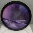 ZSDSZDZY Sand Art Liquid Motion, Moving Sand Art Décor, 3D Wall Mounted 360° Rotate Sculpture, Wall Art Deep Sea Sandscape Room Decoration, Relaxing Mood Home Office Work Decor (Purple), Size: 17.3L" x 17.3W"