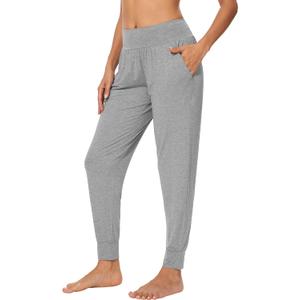 WiWi Women's Viscose from Bamboo Joggers Super Soft Pajama Pants Yoga Bottoms Cooling Lounge Sweatpants (Green, S)