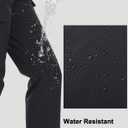 MAGCOMSEN Women's Fleece Lined Winter Hiking Waterproof Insulated Outdoor Snow Ski Softshell Pants for Cold Weather (Black)