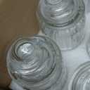 TOPZEA 12 Pack Glass Favor Jars with Airtight Lids, 8 oz Clear Glass Sugar Spice Containers Candy Apothecary Jar, Decorative Candle Holder Kitchen Food Storage Canisters for Coffee, Jam, Tea, Nuts