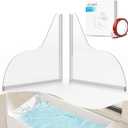 Shower Splash Guard for Bathtub - Tub Splash Guard-Shower Splash Guard for Tub-Tub Water Splash Guard-Bathtub Water Guards-Shower Water Blocker-Shower Guards to Keep Water in Shower - Clear 1 Set