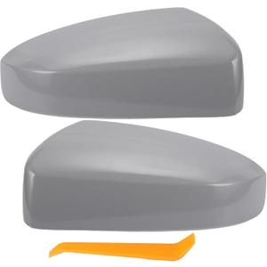 X AUTOHAUX 1 Set Car Rear View Driver Passenger Side Mirror Cover Cap Replacement Gray for NISSAN SENTRA 2007 2008 2009 2010 2011 2012 Mirror Guard Covers