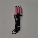 3 Barrel Curling Iron Hair Crimper: Birthday Gifts for Women Aleath Dual Voltage Adjustable Temperature Three Barrels Hair Waver - Ceramic 1 inch Curler Wand (Pink)