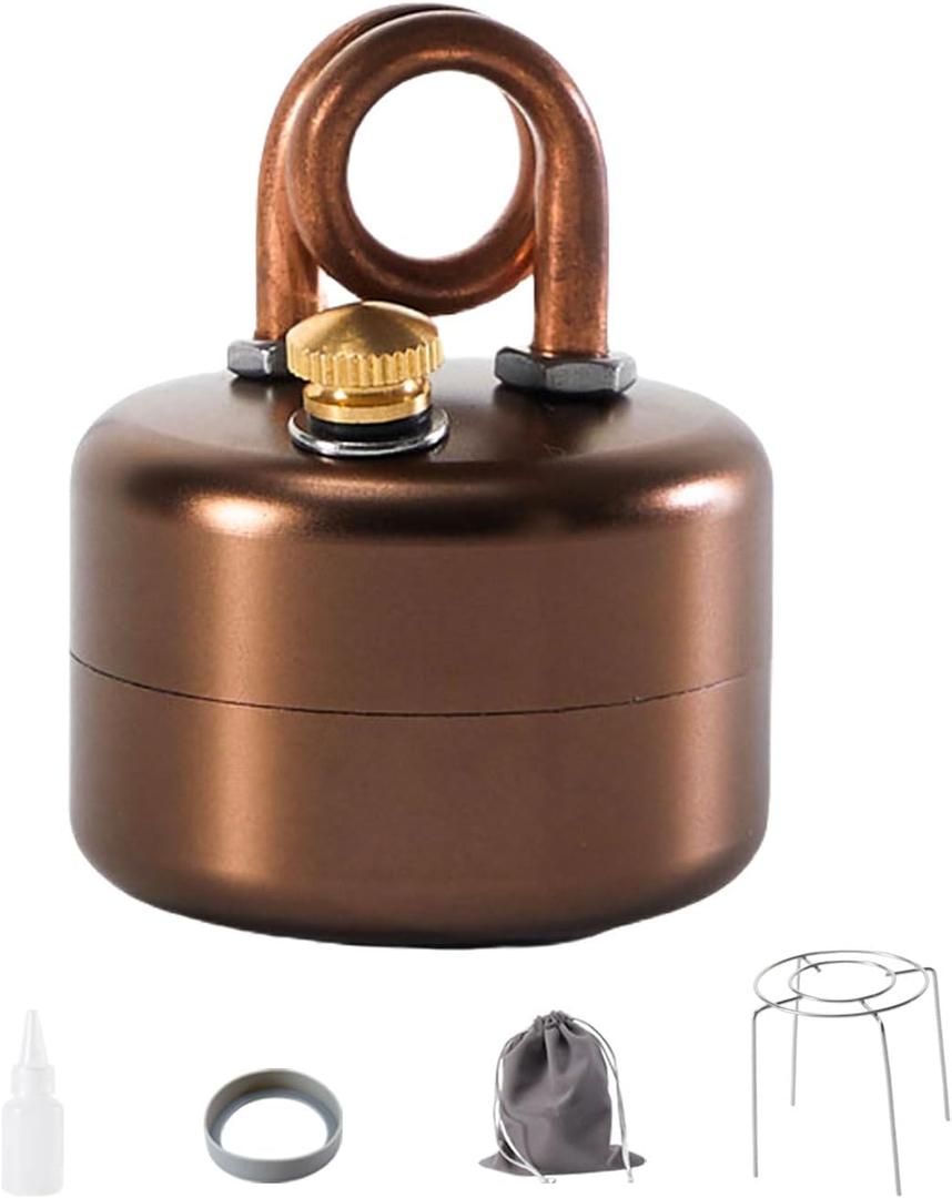 Mini Alcohol Stove Jetfire, Heat - Resistant Rubber Grip & Leak - Proof Design | Compact, Windproof & Effortless to Operate Ideal for Camping, Emergency Preparedness & Outdoor Adventures