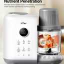 Bear Baby Food Maker with 18.5oz Dual-Layer Steam Baskets, OneStep Baby Food Processor Steamer Puree Blender Grinder Mills, Auto Cooking Grinding&Sterili-zing for Healthy Homemade Baby Food, BPA-Free