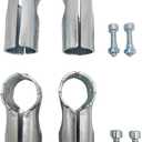 4 Pcs T Clamps Pipe Connector, End Rail T Clamp,Metal Clamp Fittings,1" O.D. 25.4 mm,Galvanized Steel Chain Link Fence, Bolts and Nuts Included