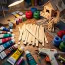 Popsicle Sticks, 100 PCS 5.5"x0.4" Wooden Sticks for Crafts, Waxing, coffee, Ice Cream, and Tongue Depressor