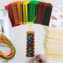 2 x Winlyn 48 Sets 6 Styles Fall Magic Color Scratch DIY Bookmarks Craft Kits Rainbow Scratch Paper with Scratching Tools Ribbons Art Sets for Kids Students Party Favors Classroom Activities