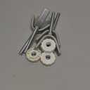 4-Pack Baby Gate Banister Adapter Y Spindle Rods M10 (10mm), Threaded for Pressure Mounted Baby and Pet Safety Gates, Includes Mounting Bolts