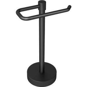 YUMORE Hand Towel Holder Stand Countertop Towel Rack Free Standing Towel Bar Hanger for Bathroom Kitchen Pro Matte Black
