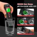 Digital pH Meter High Accuracy UL-Certified Water Tester with 6 Packs Calibration Powders Color LCD Backlit Display with pH Test Strip for Pools Hydroponics Aquariums Hot Tubs Drinking Water