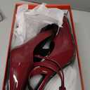 PARTY Womens Pointed Closed Toe Heels Stiletto Slingback High Heel for Women Dressy Pumps for Wedding and Office Work or Going Out (8, Burgundy Patent)