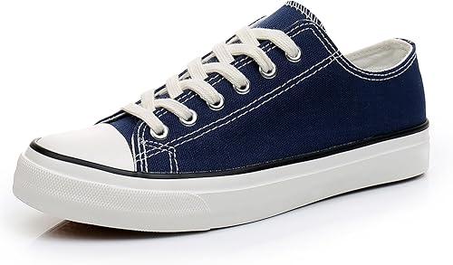 CullForYou Women's Colourful Low-Top Sneaker Shoe, Size 8,5 Navy