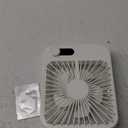 Travel Fan for Sleeping, 6.8" Small Portable Fan Rechargeable Battery Powered, 100 Speeds Personal Mini Desk Fan for Office Bedroom, Cruise Ship Beach Vocation Travel Essentials, White