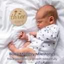 Baby Monthly Milestone Wooden Circles, Hello World Newborn Sign, Month Baby Milestone Signs for Newborn Photography Props, Set of 14 Baby Monthly Milestone Wood Discs Props for Baby Boy & Girl