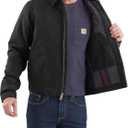 Carhartt Men's Iconic J01 Duck Detroit Jacket (Black, L)
