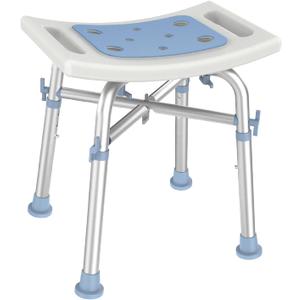 Shower Stool for Inside Tub,Heavy Duty Supports 500 lbs,Sturdy Aluminum Bath Chair,Slip Resistant Shower Bench,Height-Adjustable Shower Seat for Seniors and Disabled