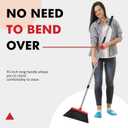 Heavy Duty Broom, 55 Inch Long Handle Outdoor Large Angle Brooms, Commercial Broom for Sweeping Indoor, for Home Garage Kitchen Office Courtyard Lobby Patio Lawn Concrete