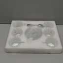 Glass Espresso Shot Cups with Saucers Set of 6, Clear Small Demitasse Cup with Stainless Steel Spoons, Dishwasher Safe Coffee Mugs for Tea Hot Chocolate Cappuccino, 5OZ/150ML, Diamond