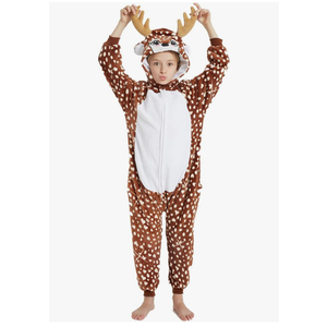 Kids Deer Onesie Girls Reindeer Costume Funny Animal Pajama Halloween Christmas Party 130