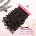 REECHO Curly Hair Extensions, 4PCS 16 inch Clip in Hair Extensions Lace Weft Short Curly Clip Ins Invisible Natural Hairpieces for Women, Dark Brown