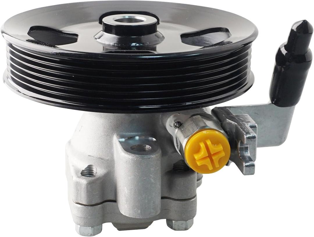 Power Steering Pump 571002E100 with Pulley Compatible with Hyundai Tucson 2005-2009 Kia Sportage 2005-2010 2.7L V6 Replaces 21-5449 96-05449 990-0789 N990-0788 5837N 6109PX