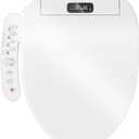 Upgrade Bidet Toilet Seat Elongated, Rear and Feminine Wash, Unlimited Warm Water, Heated Seat, Warm Air Drying, Soft Close Lid, Sense Seat, Toilet Bidet Seat Elongated with Night Light