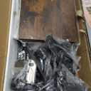 ALLZONE 5 Tiers Narrow Bookshelf, Tall Adjustable Ladder Book Shelf with Open Storage, Floor to Ceiling Tension Mount, Wooden Industrial Bookcase for Living Room, 92 to 116 Inch, Brown (5-Tier (27.84'' Wide))