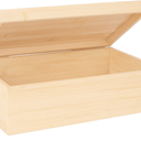 Unfinished Wooden Box,12 x 9  Inch Natural Wood Boxes Large Wooden Box DIY Wood Boxes Craft Stash Boxes for Art Hobbies Gifts and Home Storage 